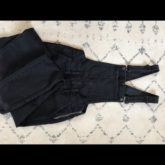 Madewell Black Skinny Overalls Lunar Wash XSTall - Picture 7 of 11